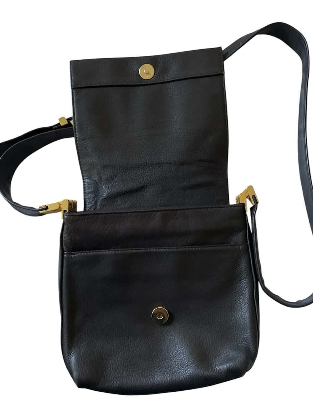 Perlina Brown Crossbody Leather Shoulder Bag